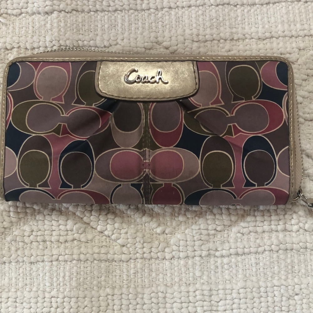 Coach large accordion wallet